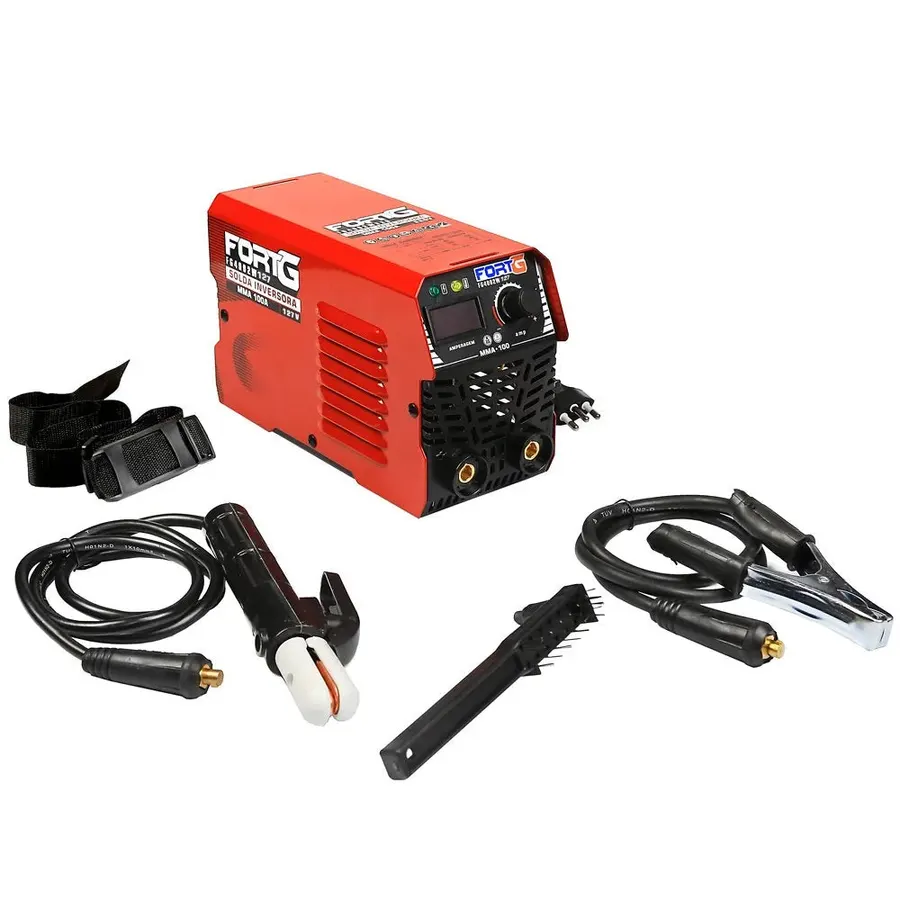 Máquina de Solda Inversora MMA 100A 127V com Display Digital Mini Profissional Fortgpro