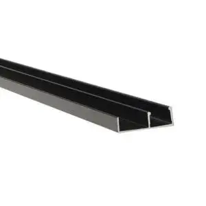 Perfil Arremate Preto para Acabamento Barra 3m Lux