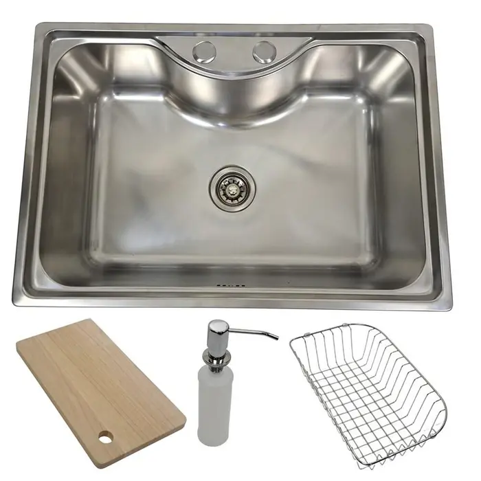 Cuba de Sobrepor Retangular Aço Inox Acetinado Gourmet Fabrinox
