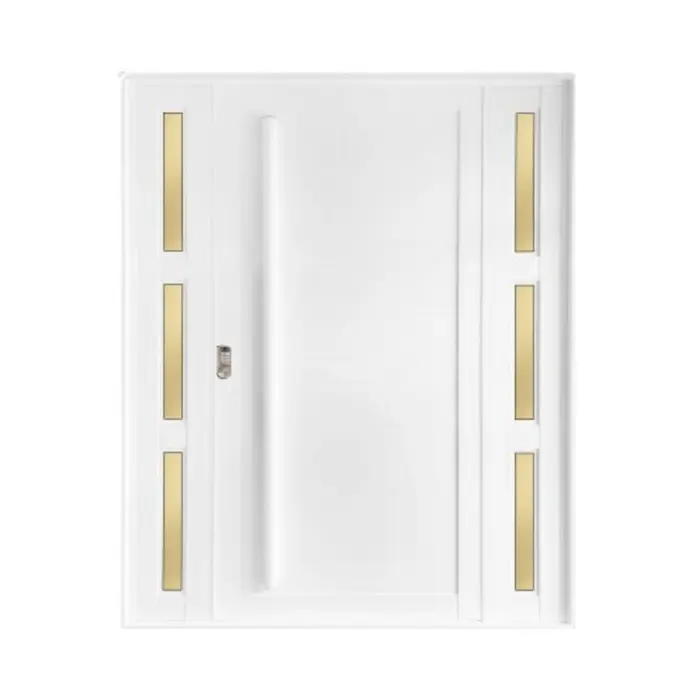 Porta Lambril Branco Vidro Reflex Fech. Eletrônica 210x171cm Metalflex