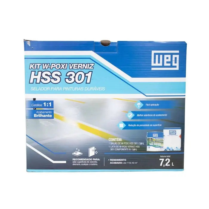 Kit Verniz Premium Epóxi Piso HSS301 Incolor com Catalisador Weg