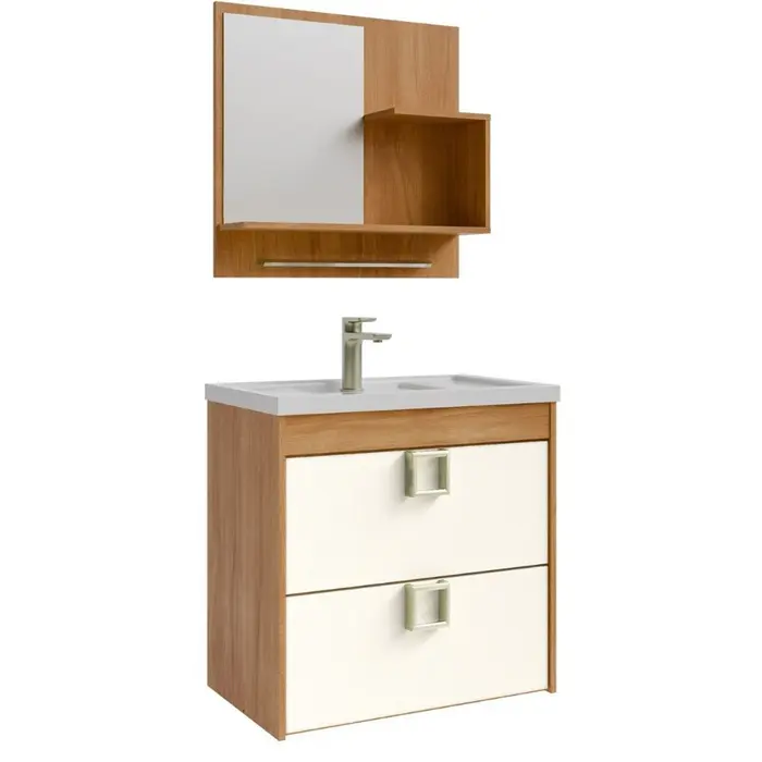 Kit Gabinete para Banheiro Lírio 59cm MGM Móveis