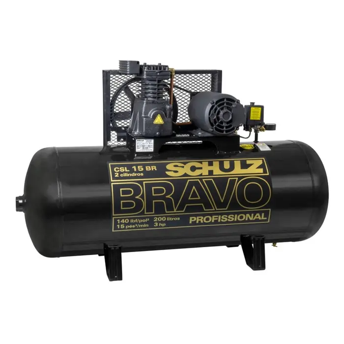 Compressor de Ar 200L 3HP 220V Schulz Bravo CSL 15BR|200 Profissional
