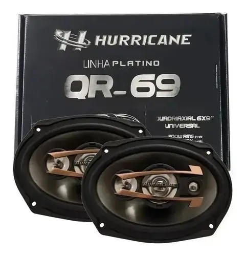 Alto-Falantes Quadriaxial 6x9 Hurricane QR69 300W 4 Ohms Carro
